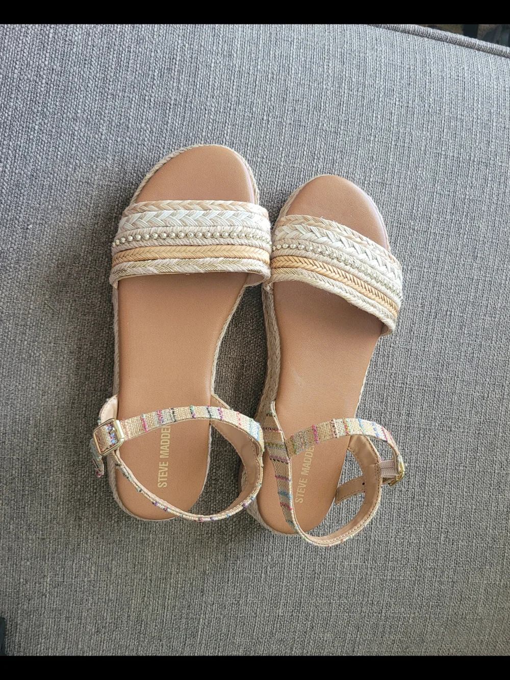 Steve Madden J-Coast Espadrille Platform Sandals Size 5